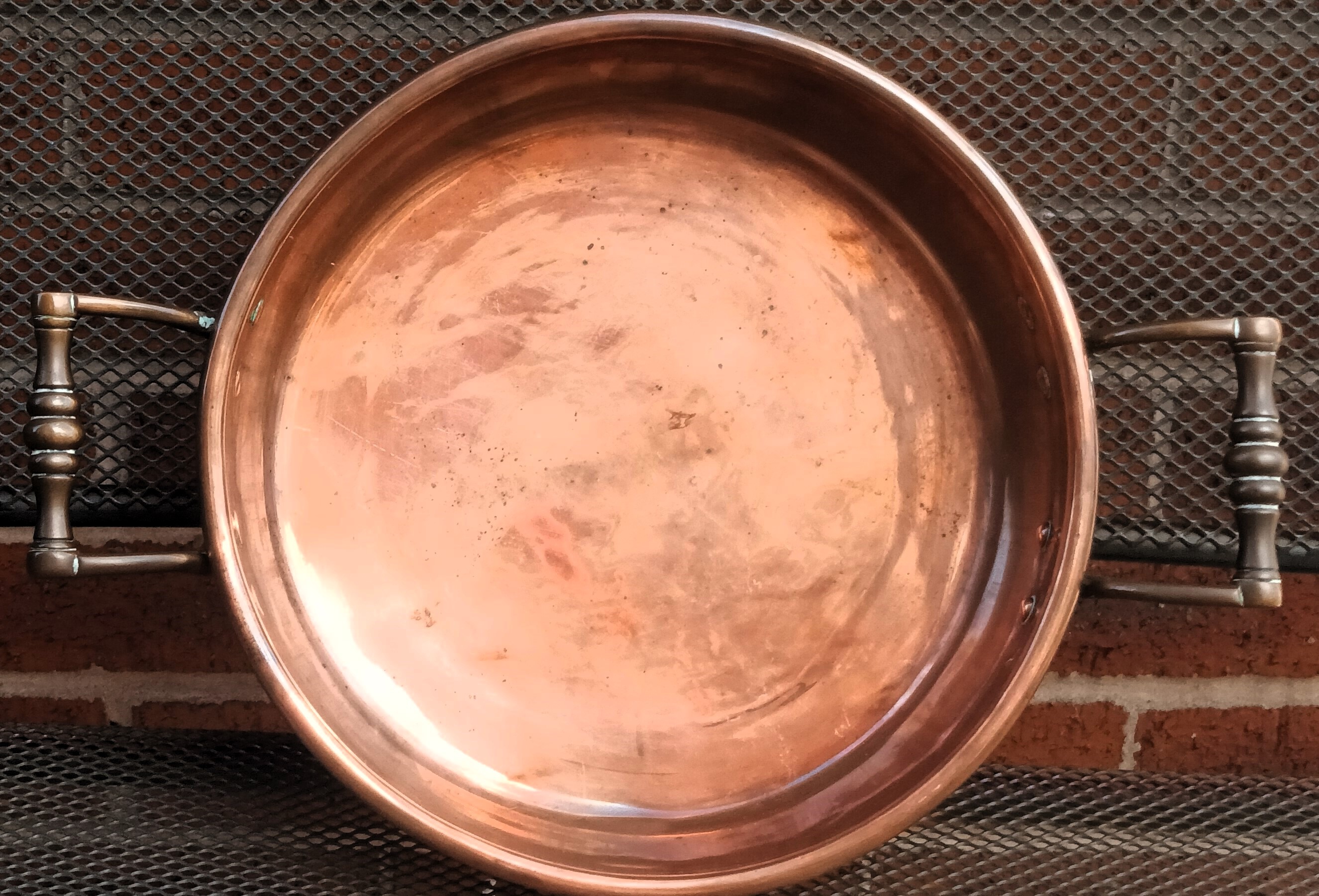 Antique English Victorian Copper Cream Setting Pan Antique Metals 4